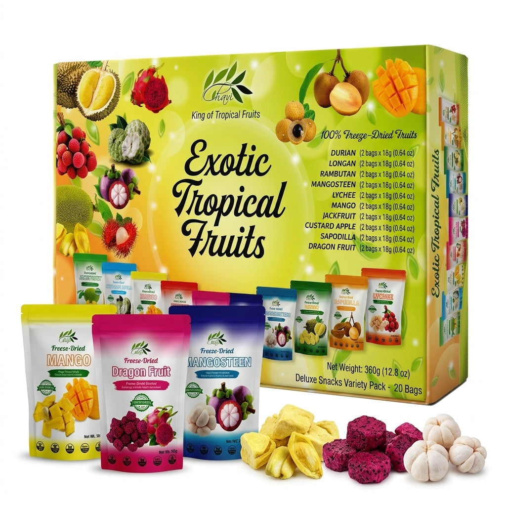 CHAVI freeze-dried exotic tropical fruits deluxe 20-pack variety gift box
