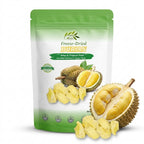 CHAVI freeze-dried Monthong durian chunks 2 oz resealable pouch with fresh durian fruit