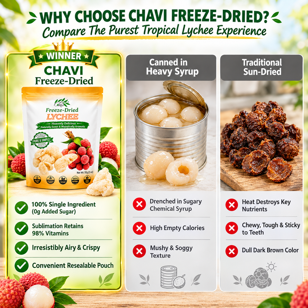 Comparison of CHAVI freeze-dried lychee versus canned lychee in syrup and baked snacks