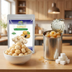Clean label comparison of CHAVI 100% pure freeze-dried longan versus canned longan in heavy sugar syrup