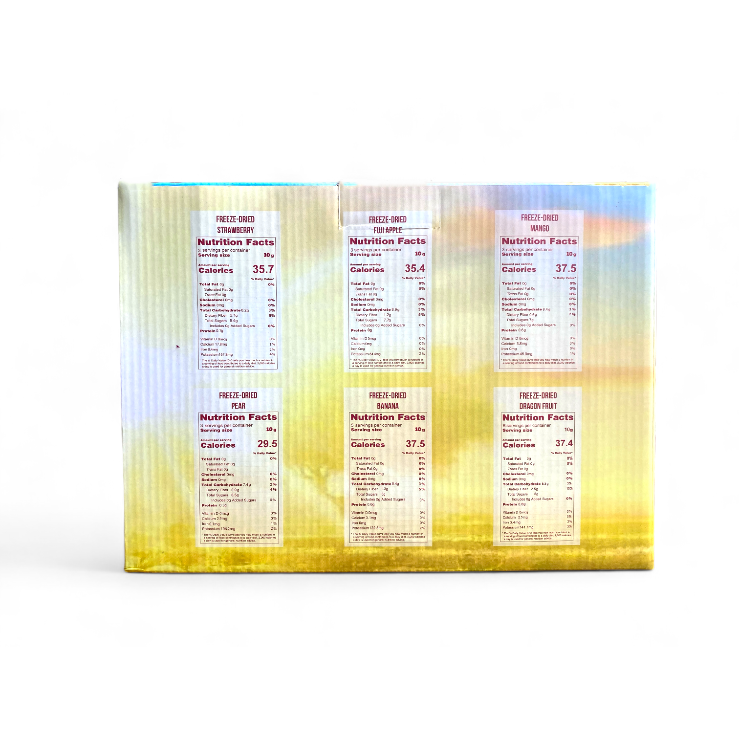 CHAVI Freeze Dried Fruits - Mixed | 6 in 1 | No Added Sugars or Preservatives - Non-GMO, Vegan, Gluten-Free | Gift Box | 230 g | 8.1 oz | 6 Cans