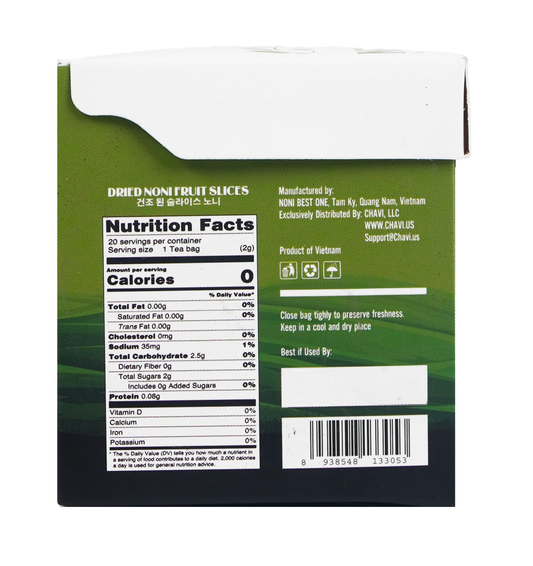 CHAVI Noni Tea | 20 Tea Bags per Box