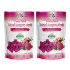 CHAVI Freeze-Dried Diced Dragon Fruit Snack - Pack of 2 x 2 oz - Healthy 1 Ingredient Superfood - No Added Sugars or Preservatives - Non-GMO, Vegan, Gluten-Free (Pack of 2)…