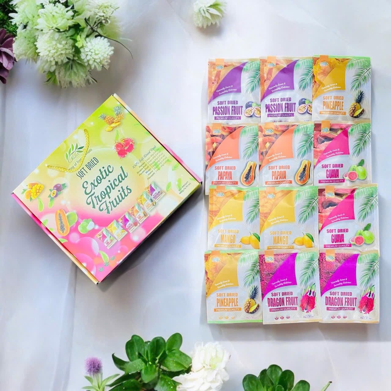 CHAVI Soft Dried Exotic Tropical Fruits | Pack of 12