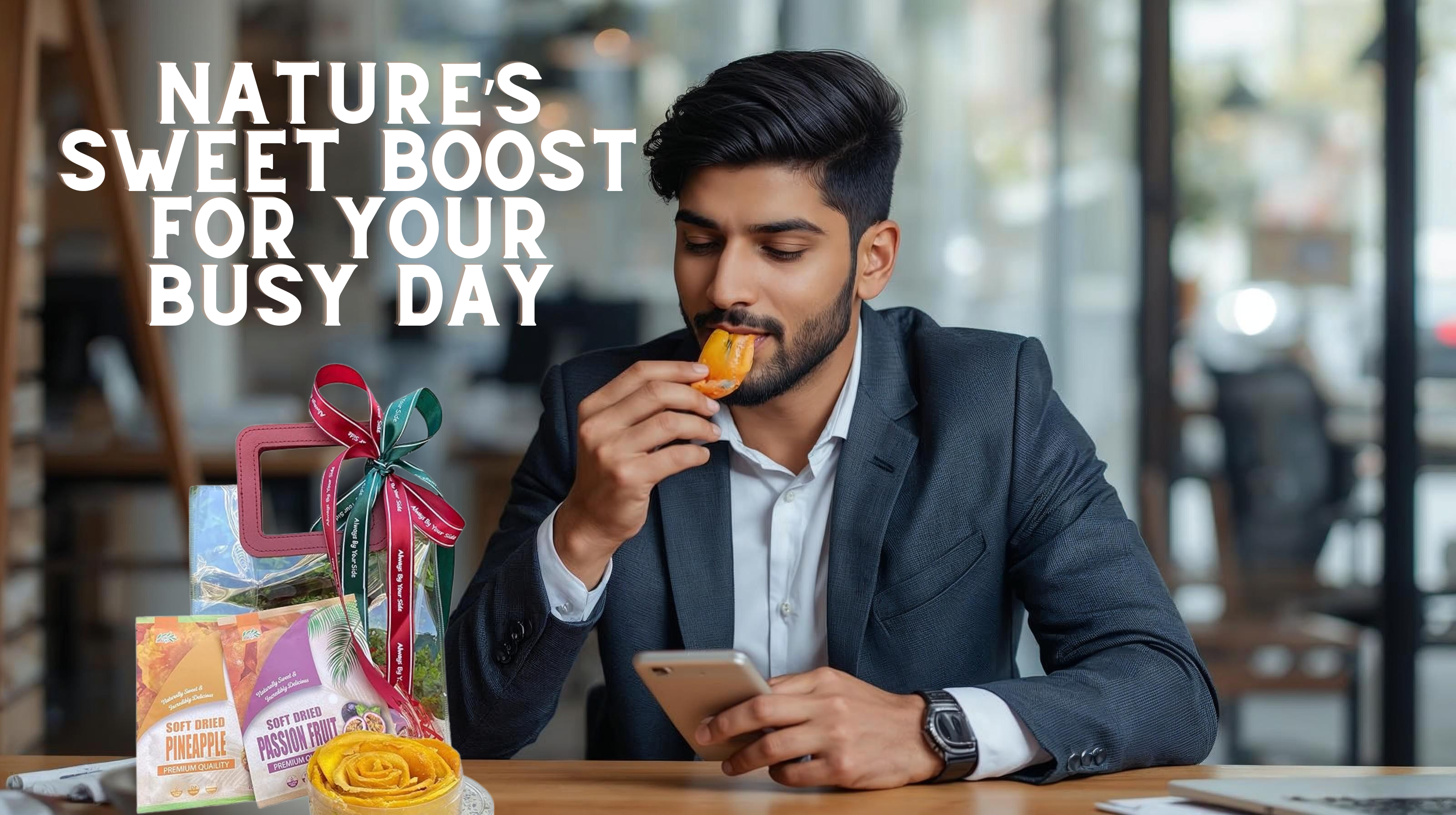 Premium Blossom Gift Bag of Exotic Tropical Soft Dried Fruit