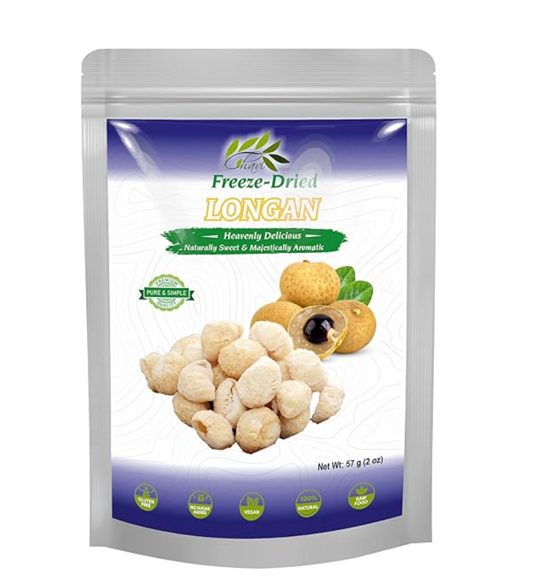 CHAVI Freeze-Dried Longan - 2 Oz - Healthy 1 Ingredient Superfood Supersnacks - No Added Sugars or Preservatives - Non-GMO, Vegan, Gluten-Free…