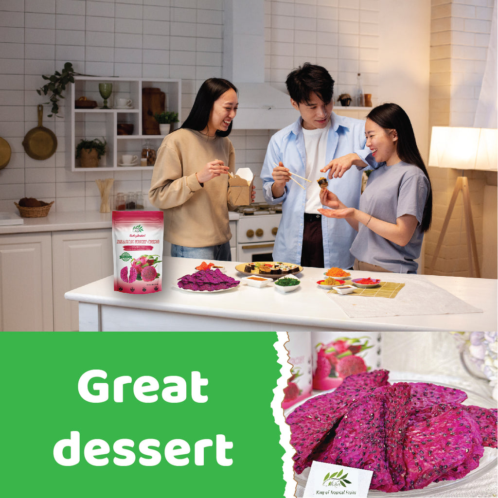 CHAVI Dragon Fruit Chips - Pack of 6 x 2 Oz - Healthy 1 Ingredient Superfood Snack - No Added Sugars or Preservatives - Non-GMO, Vegan, Gluten-Free (Pack of 6)