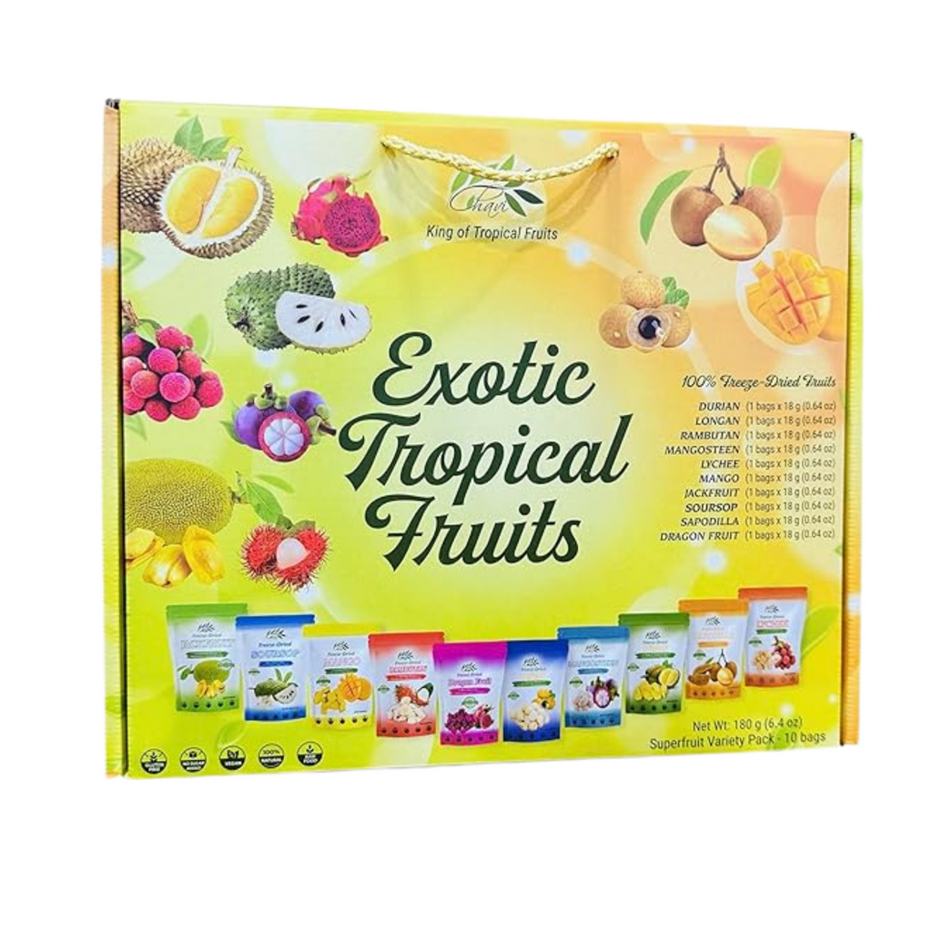 CHAVI Freeze Dried Exotic Tropical Fruits | Gift Box of 10 Bags