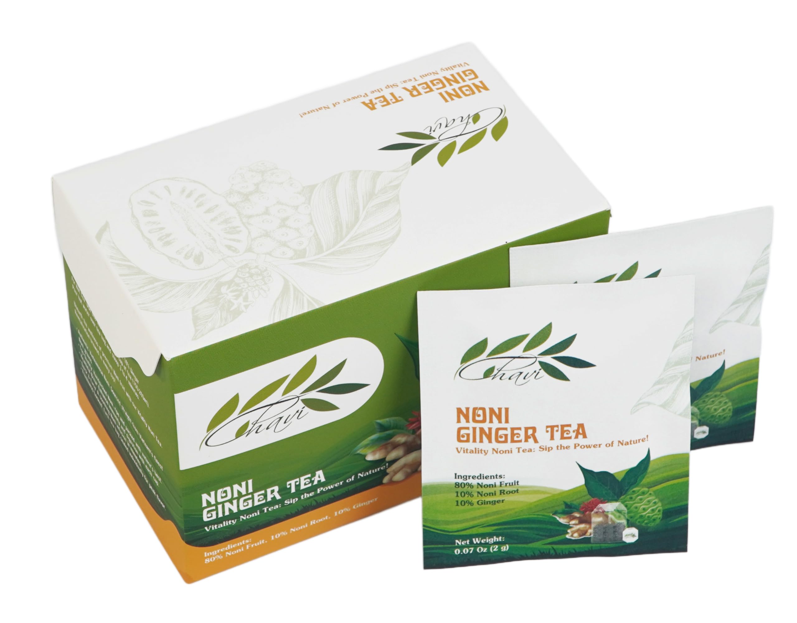 CHAVI Noni Tea (Ginger, Pack of 1)