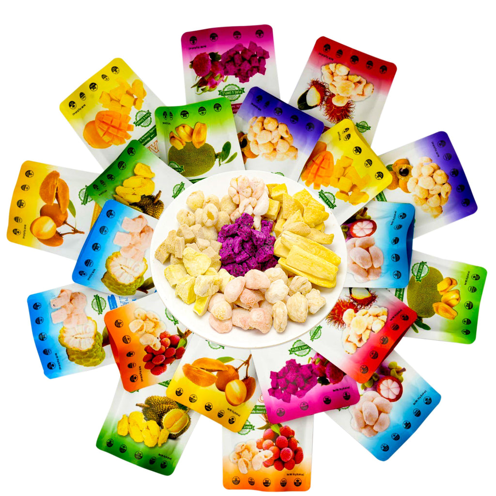 CHAVI Freeze Dried Exotic Tropical Fruits | Gift Box of 10 Bags