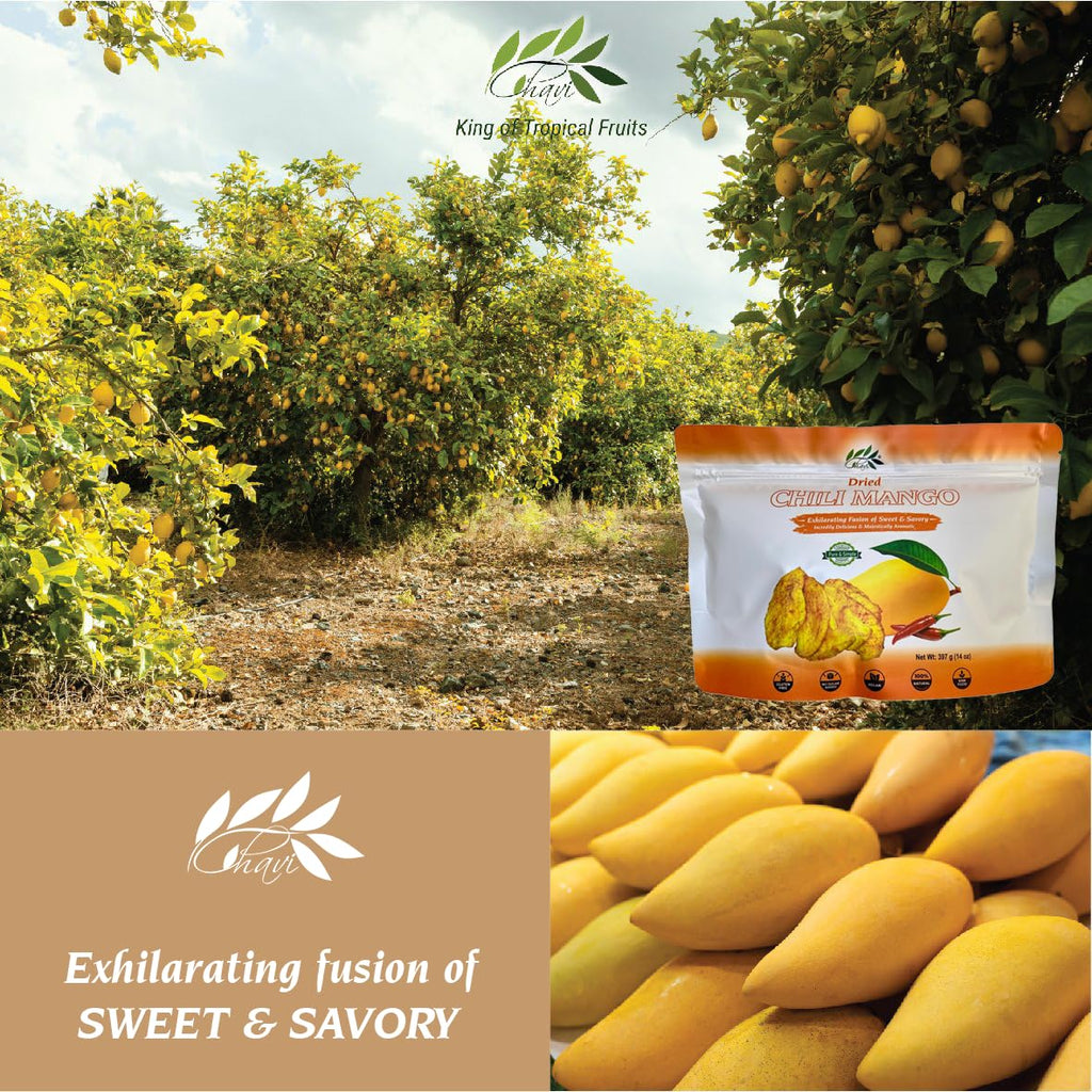 Real mango and chili used in Soft-Dried Spicy Mango