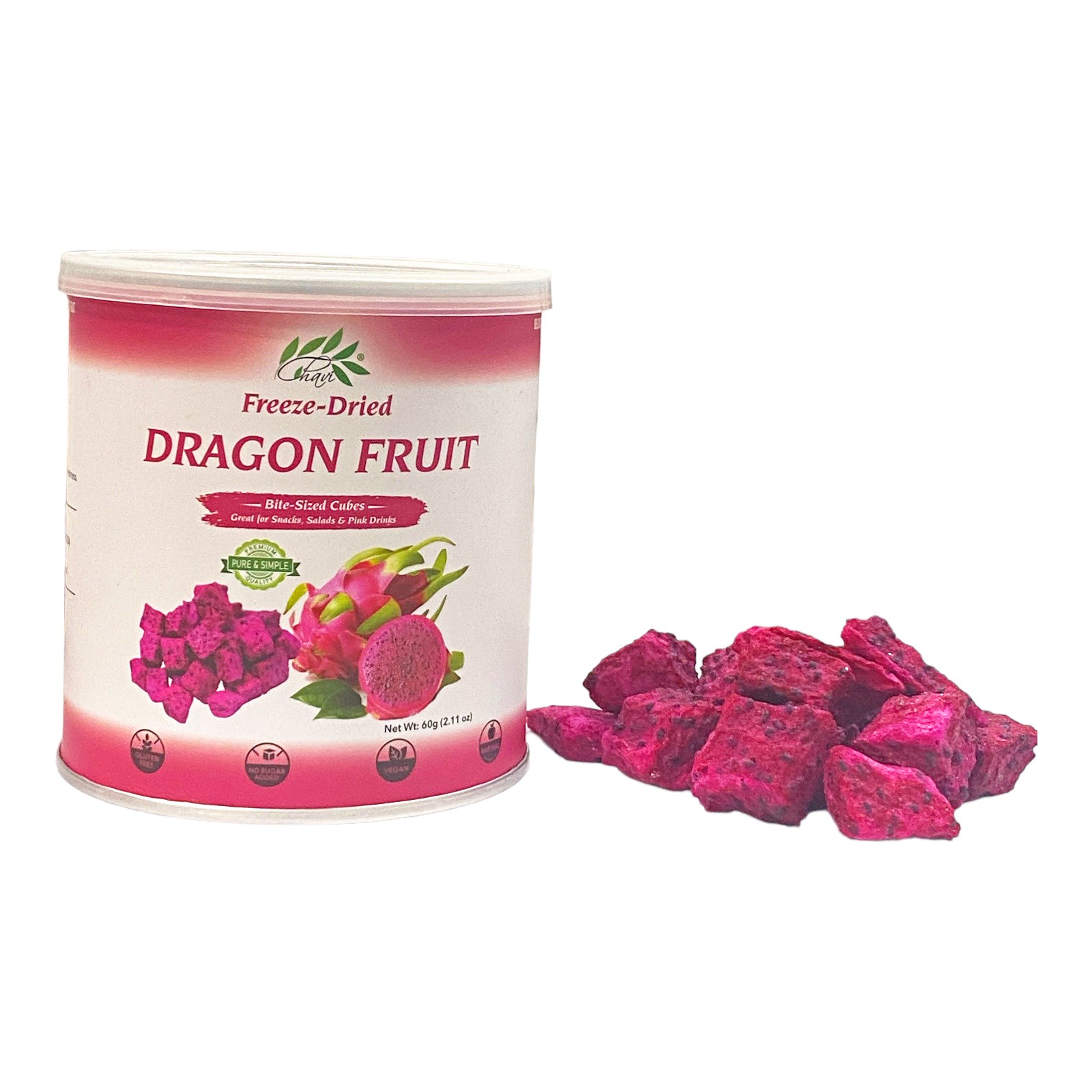 CHAVI Freeze Dried Fruits - Mixed | 6 in 1 | No Added Sugars or Preservatives - Non-GMO, Vegan, Gluten-Free | Gift Box | 230 g | 8.1 oz | 6 Cans